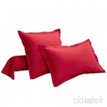 I Fil Home Taie de traversin Coton - Polyester Uni Classique 85 x 185 cm Rouge - B00U9Q2AZI